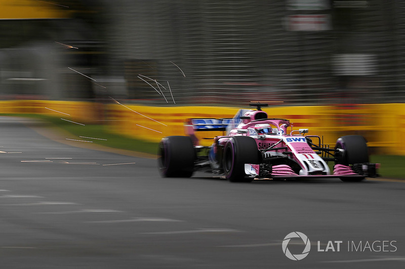 Sergio Perez, Force India VJM11, scintille