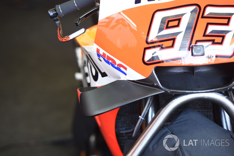 Wings on the bike of Marc Marquez, Repsol Honda Team
