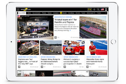 Screenshot von der Motorsport.com USA-Edition