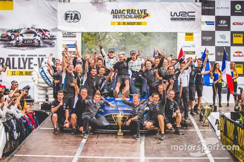 I vincitori Ott Tänak, Martin Järveoja, Ford Fiesta WRC, M-Sport con il team