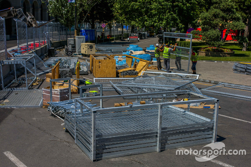 Baku, preparativi del circuito cittadino