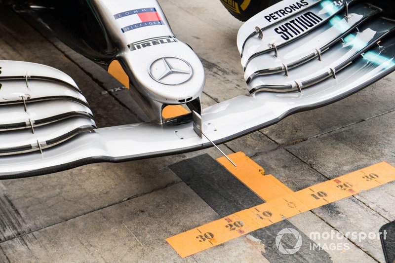 Mercedes W10: ecco il tubo di Pitot montato nei test i Bahrain