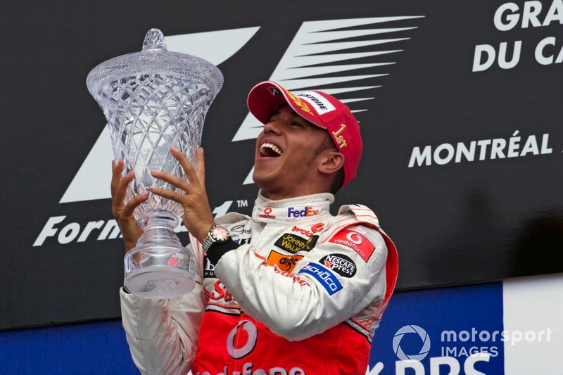 Podio: Ganador de la carrera Lewis Hamilton, McLaren