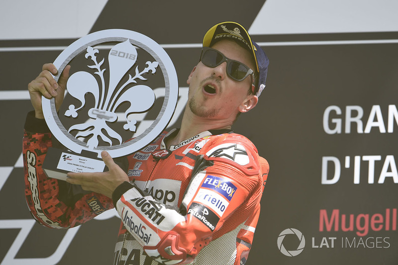 Podio: ganador de la carrera Jorge Lorenzo, Ducati Team