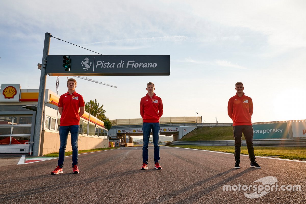 Callum Ilott, Mick Schumacher ve Robert Shwartzman, Ferrari Sürücü Akademisi
