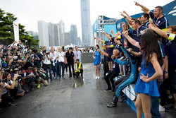 Podio: il vincitore Sébastien Buemi, Renault e.Dams
