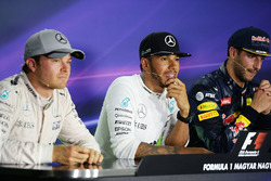 Pressekonferenz: Sieger Lewis Hamilton, Mercedes AMG F1 Team; 2. Nico Rosberg, Mercedes AMG F1 Team;