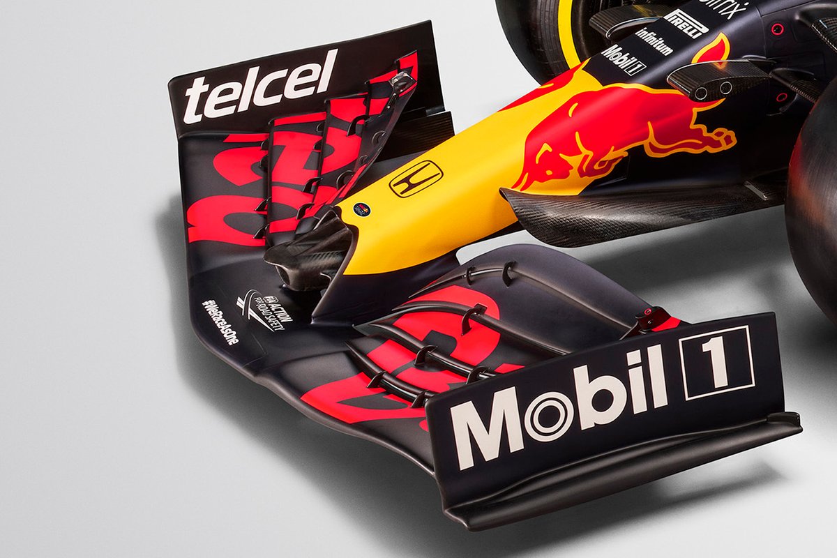 Detail sayap depan Red Bull Racing RB16B.