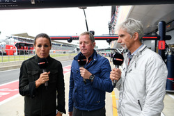 Natalie Pinkham, Sky TV, Martin Brundle, Sky TV and Damon Hill, Sky TV