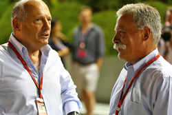 (L to R): Ron Dennis, McLaren Executive Chairman with Chase Carey, Formula One Group Chairman