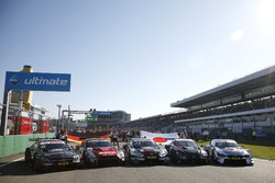 DTM and Super GT cars in the starting grid