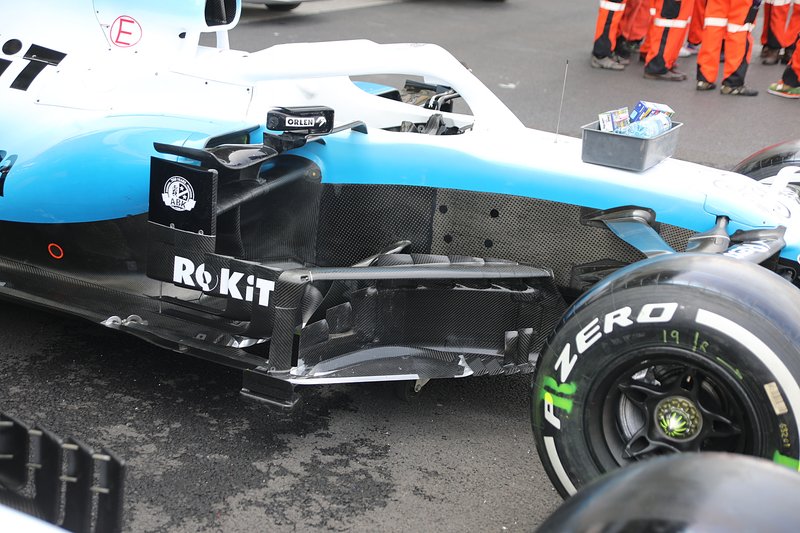 Williams Racing FW42, bargeboard con il doppio boomerang