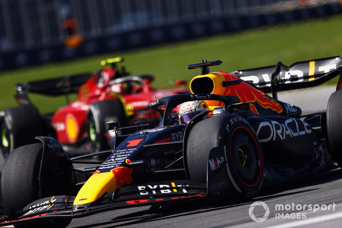 Макс Ферстаппен, Red Bull Racing RB18, Карлос Сайнс, Ferrari F1-75