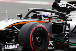 Sergio Perez, Sahara Force India F1 VJM09 with the Halo cockpit cover