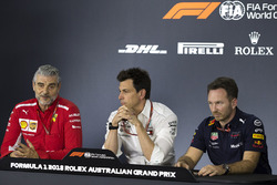 Maurizio Arrivabene, Ferrari Takım Patronu, Toto Wolff, Mercedes AMG F1 Direktör, Christian Horner,