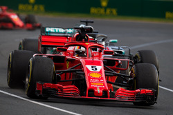 Себастьян Феттель, Ferrari SF71H, святкує
