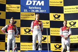 Podium: Race winner Mattias Ekström, Audi Sport Team Abt Sportsline, Audi A5 DTM. second place Jamie Green, Audi Sport Team Rosberg, Audi RS 5 DTM, third place Nico Müller, Audi Sport Team Abt Sportsline, Audi RS 5 DTM