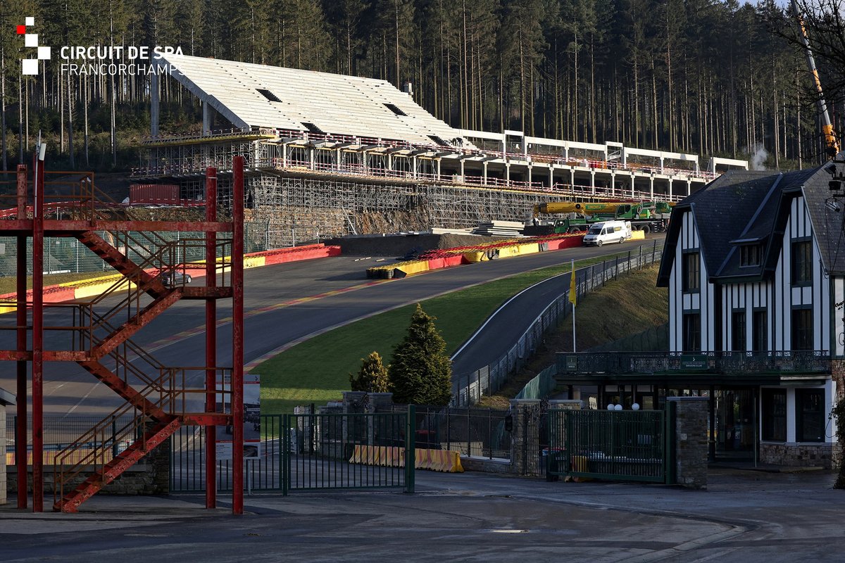Werkzaamheden op circuit Spa-Francorchamps