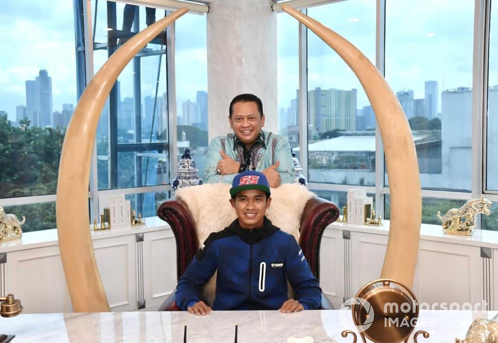 Galang Hendra, Ten Kate Yamaha dan Bambang Soesatyo, Ketua Umum IMI Pusat.
