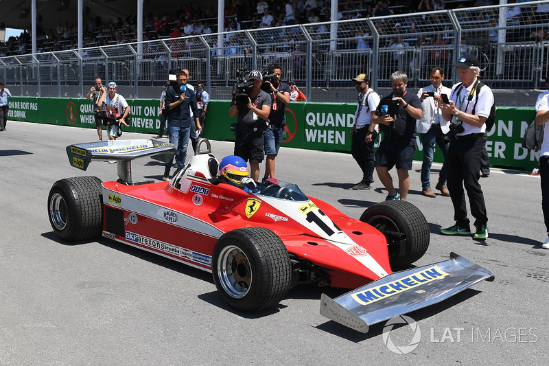Jacques Villeneuve, drives his Fathers 1978 Canadian GP winning Ferrari 312T3
