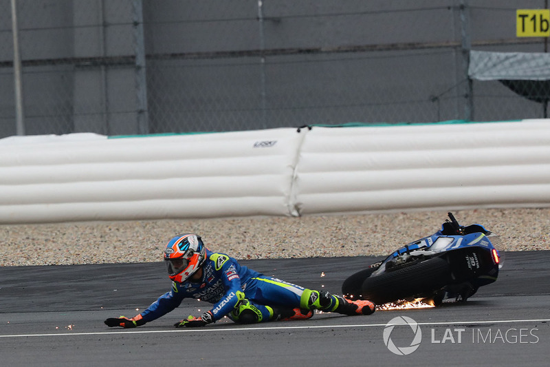 Alex Rins, Team Suzuki MotoGP crash