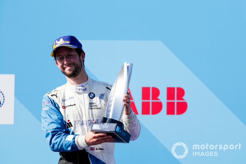 Alexander Sims, BMW I Andretti Motorsports, fête sa deuxième place