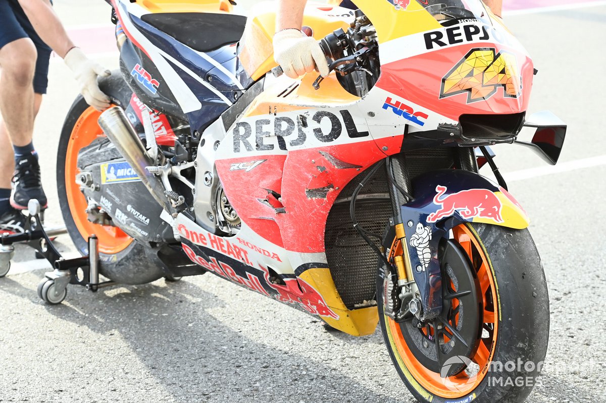 La Honda accidentée de Pol Espargaro, Repsol Honda Team