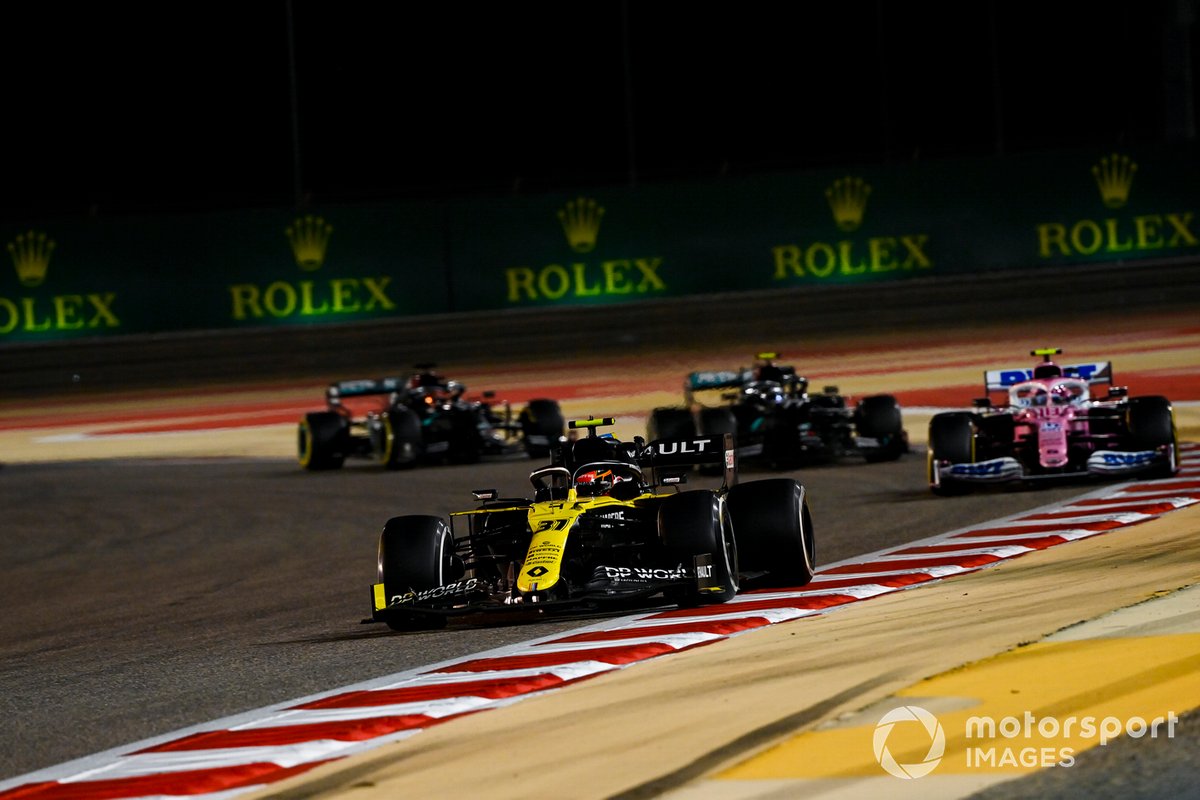 Esteban Ocon, Renault F1 Team R.S.20, Lance Stroll, Racing Point RP20, Valtteri Bottas, Mercedes F1 W11, dan George Russell, Mercedes F1 W11