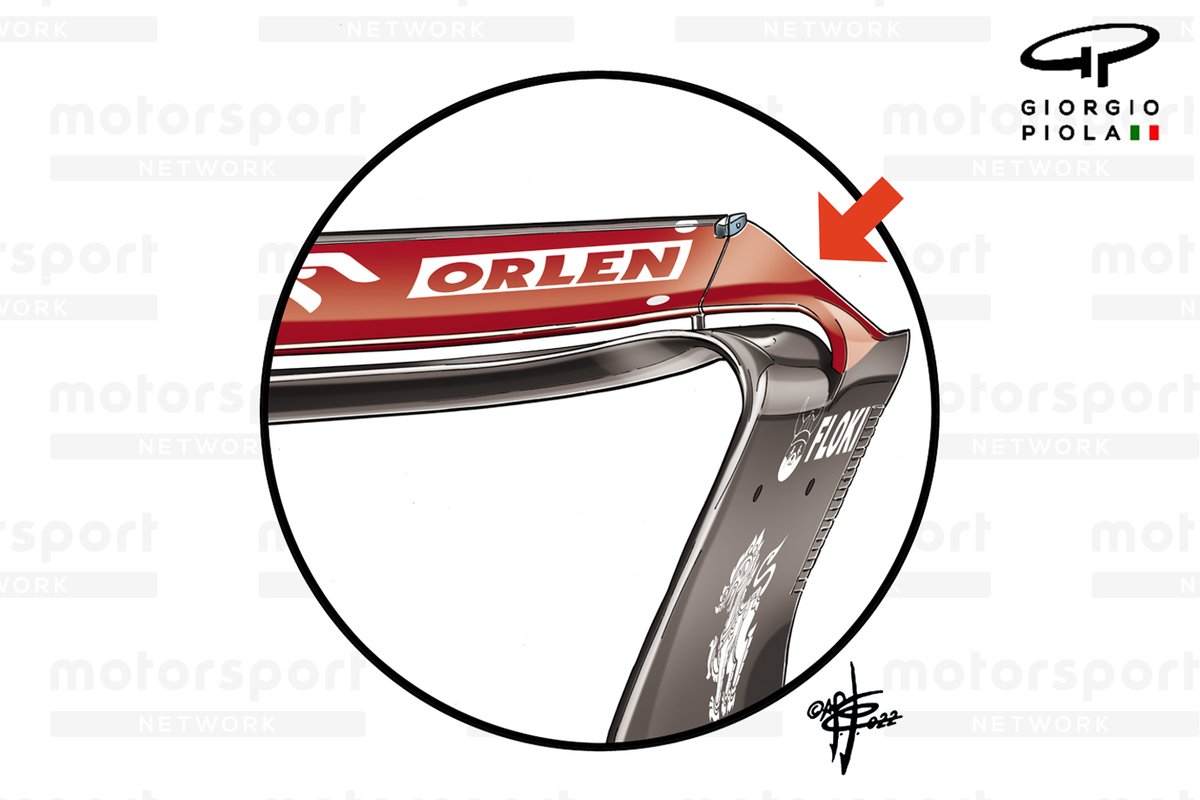 Alfa Romeo C42 rear wing Belgian GP