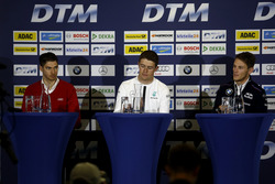Прес-конференція: Едоардо Мортара, Audi Sport Team Abt Sportsline, Audi RS 5 DTM; Пол ді Реста, Merc
