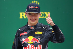 Podium: derde plaats Max Verstappen, Red Bull Racing