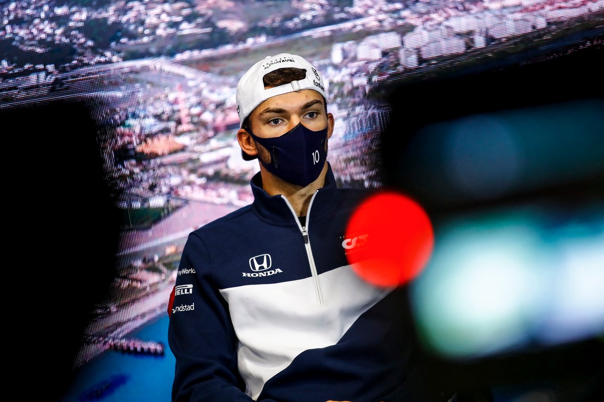 Pierre Gasly, AlphaTauri in the Press Conference
