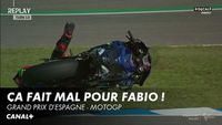 Fabio Quartararo chute lors des Essais Libres 1