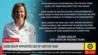 Formula E: Susie Wolff appointed CEO of Venturi team