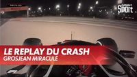 Le replay du crash de Romain Grosjean