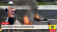 MotoGP: Martin memenangi GP Styria setelah kobaran api dramatis