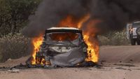 WRC: l'incendio della Ford di Lappi al Rally del Messico