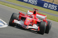 Schumacher leads in British GP last practice Schumacher leads in British GP last practice
