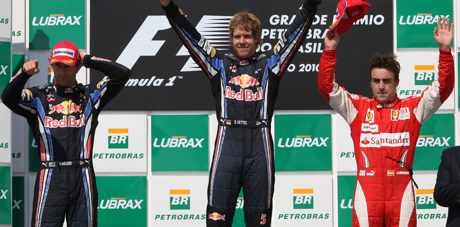Vettel leads Webber across the line for Brazilian GP win Vettel leads Webber across the line for Brazilian GP win