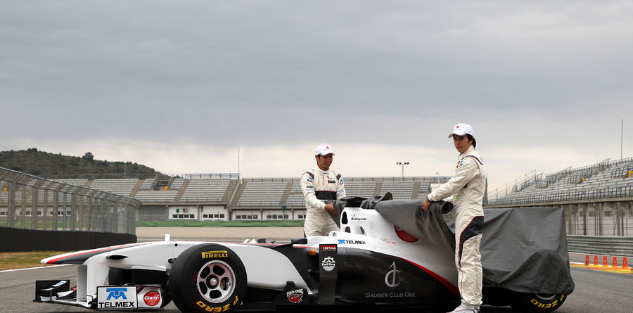 Sauber team's C30-Ferrari revealed at Valencia Sauber team's C30-Ferrari revealed at Valencia