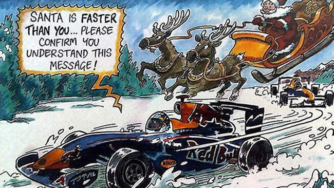 La Red Bull fa gli auguri scherzando sulla Ferrari