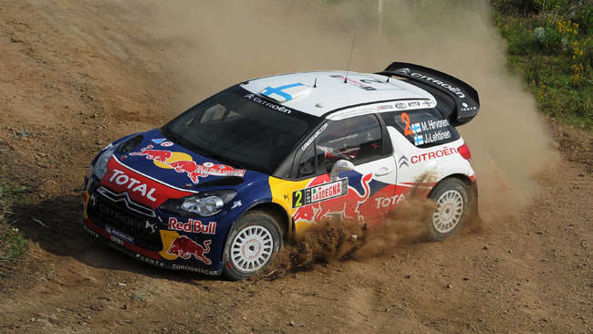 Prima vittoria con la Citroen per Hirvonen in Sardegna