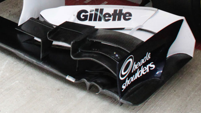La Williams con l'ala anteriore con tre upper flap
