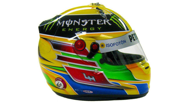 Ecco il nuovo disegno del casco di Lewis Hamilton