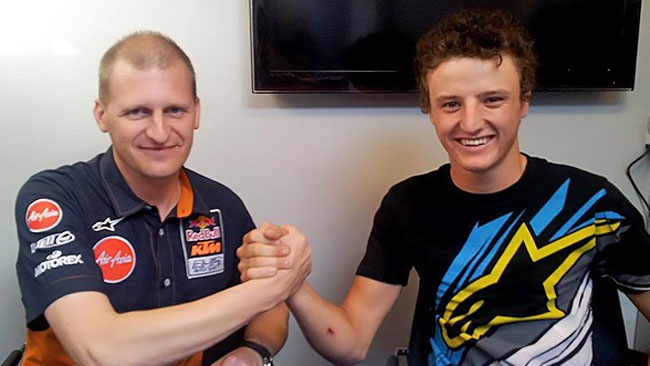Jack Miller nella squadra ufficiale KTM nel 2014