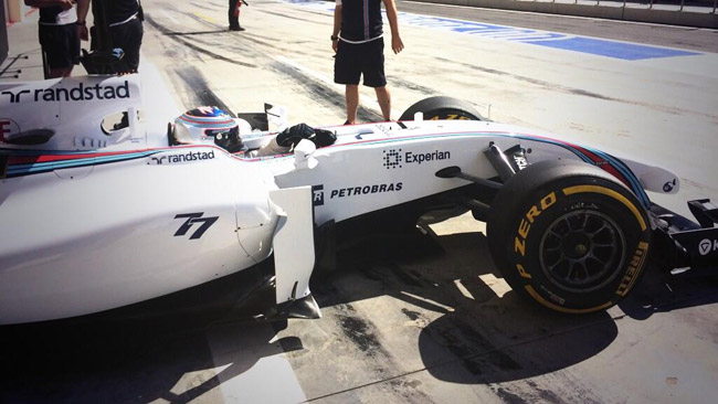 Esperimenti d'assetto e aerodinamica per Bottas