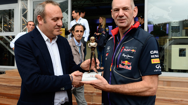 Newey ha ricevuto il Casco d'Oro di Autosprint