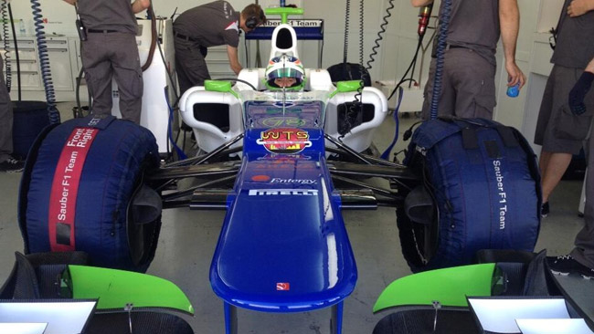 La De Silvestro in pista a Valencia con la Sauber C31