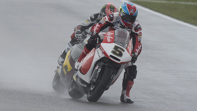Misano, Libere 1: Zarco si esalta sotto alla pioggia