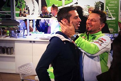 Marco Melandri a pranzo all'hospitality di Gresini